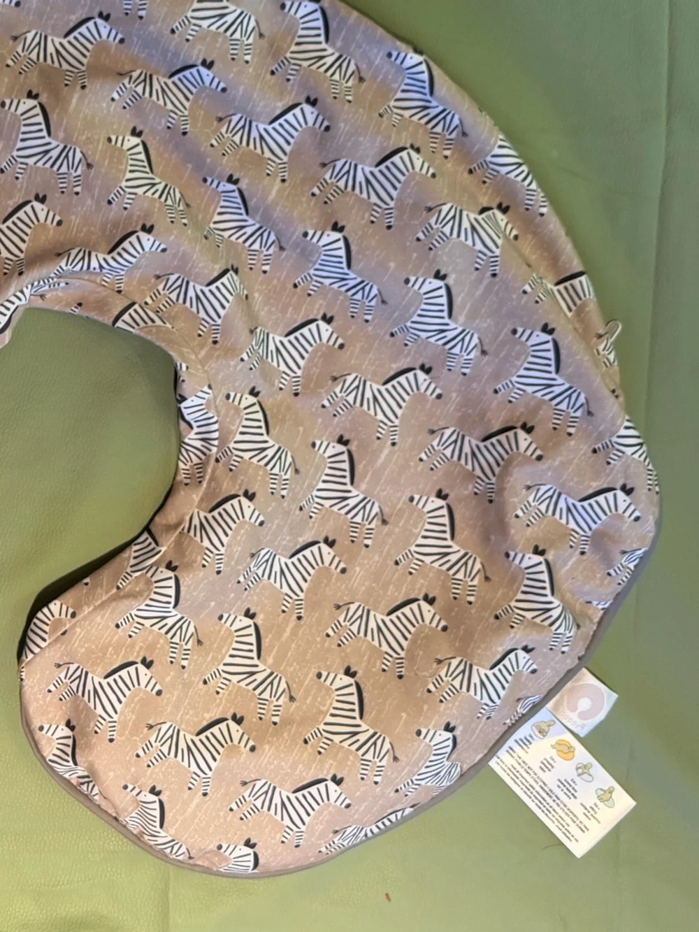 Boppy Organic Nursing Pillow with Zebra Cover
